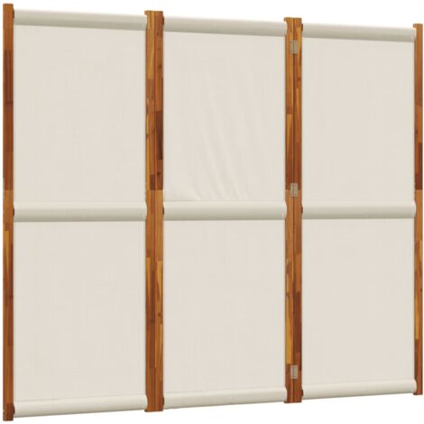 Biombo divisor de 3 paneles gris claro 210x180 cm vidaXL