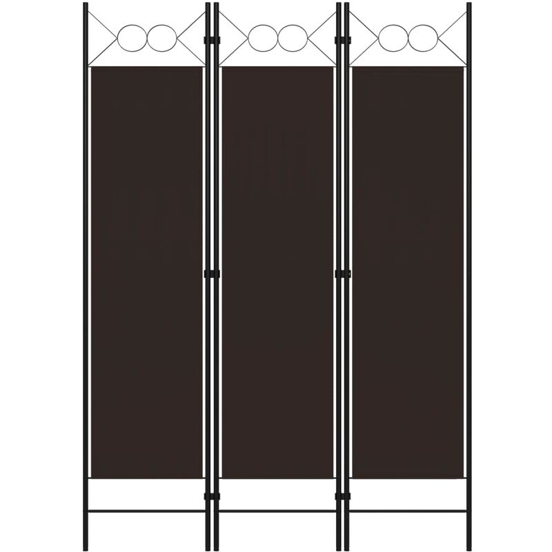 

Biombo divisor de 3 paneles marrón 120x180 cm