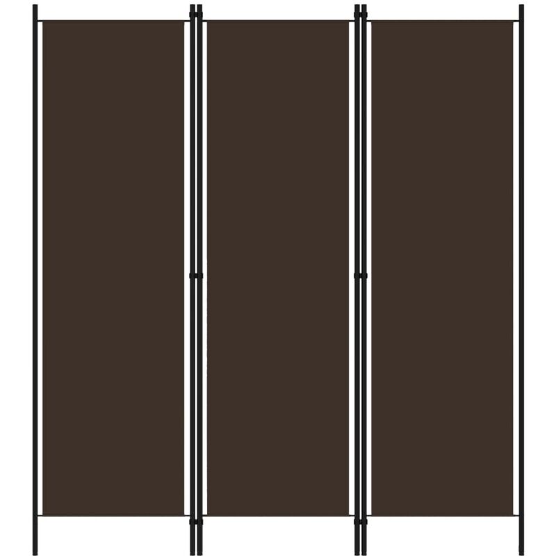 

Biombo divisor de 3 paneles marrón 150x180 cm