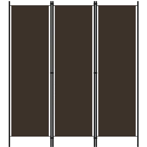 Biombo divisor de 3 paneles marrón 150x180 cm vidaXL