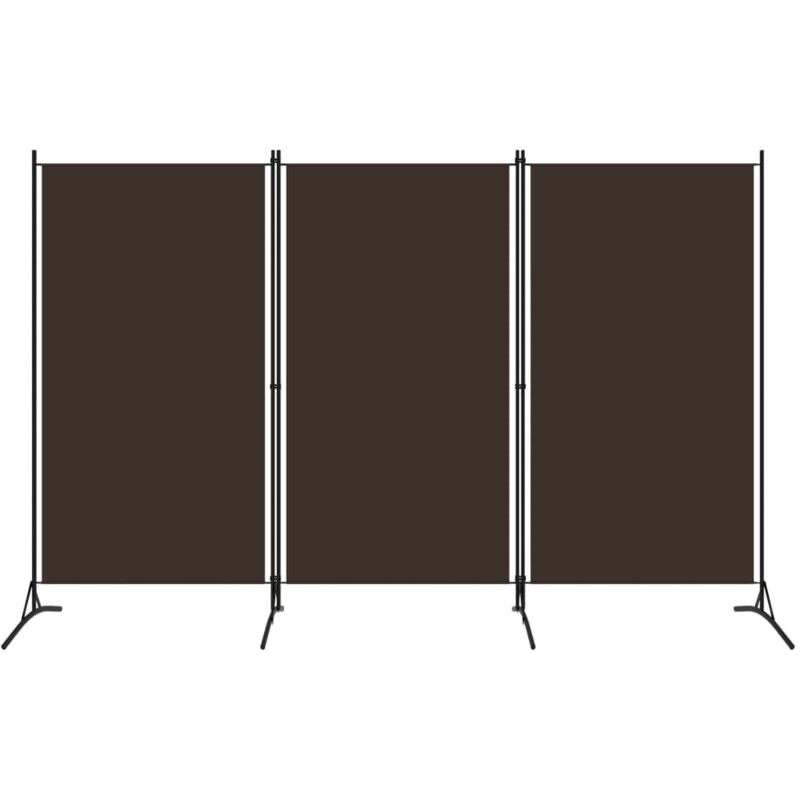 

vidaXL Biombo divisor de 3 paneles marrón 260x180 cm - Marrón