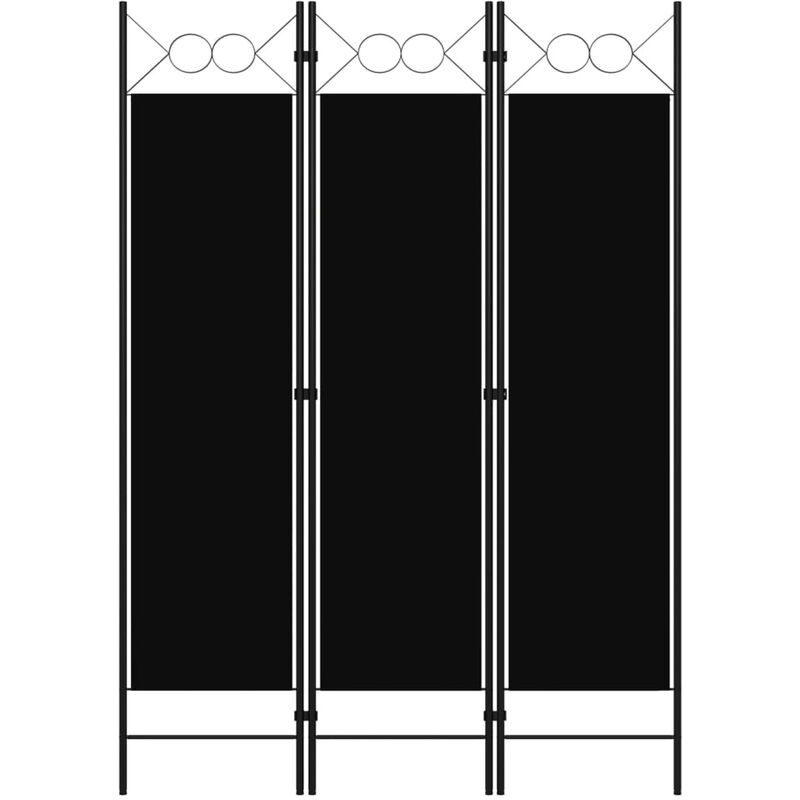 

Happyshopping - Biombo divisor de 3 paneles negro 120x180 cm