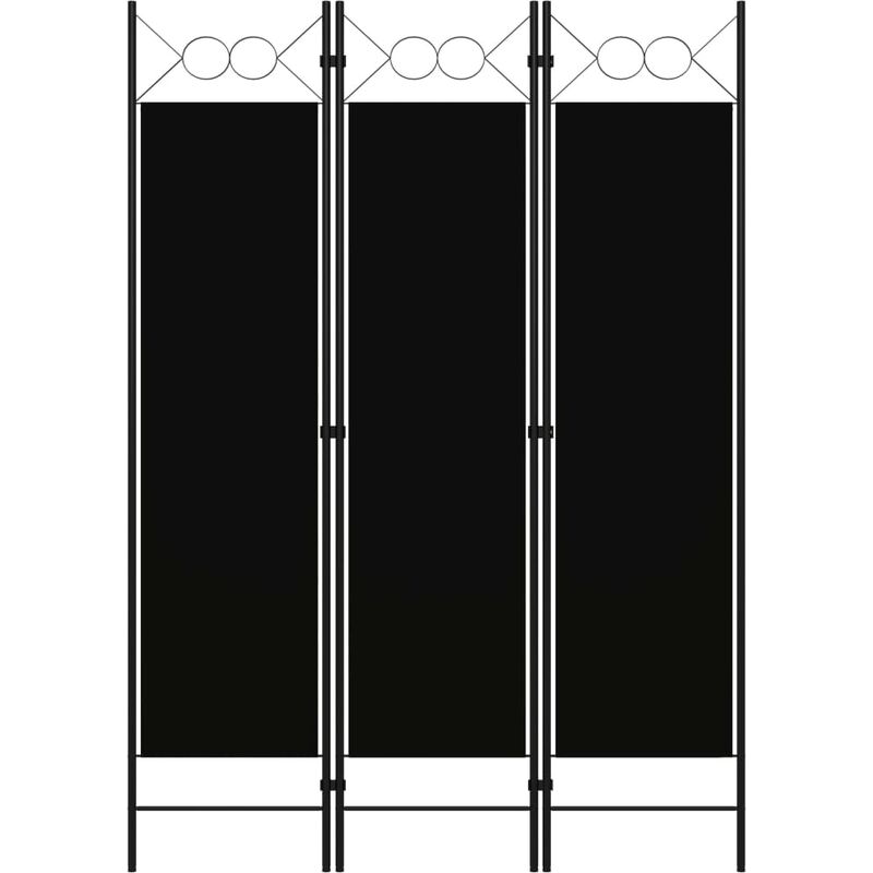 

Biombo divisor de 3 paneles negro 120x180 cm
