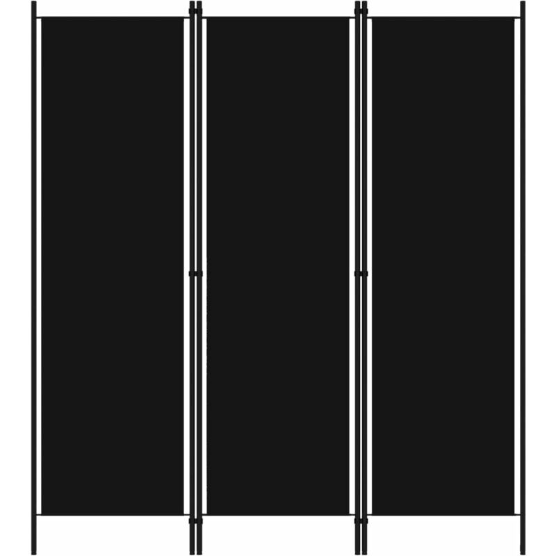

Biombo divisor de 3 paneles negro 150x180 cm