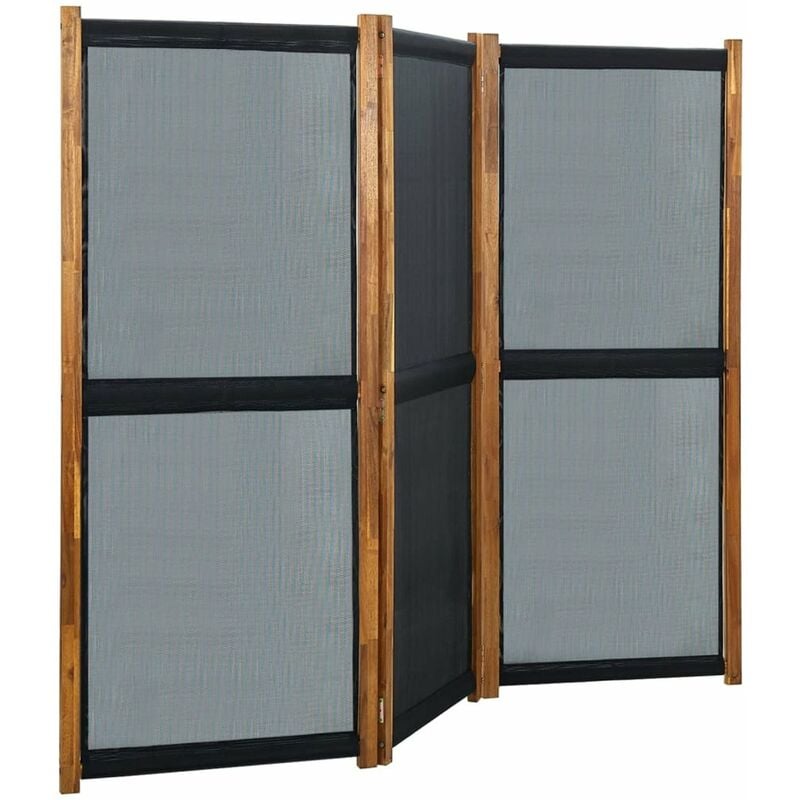 

Happyshopping - Biombo divisor de 3 paneles negro 210x170 cm