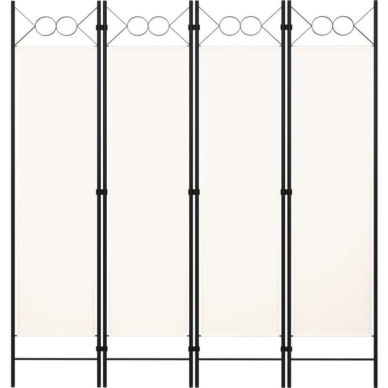 

Biombo divisor de 4 paneles blanco 160x180 cm - Blanco