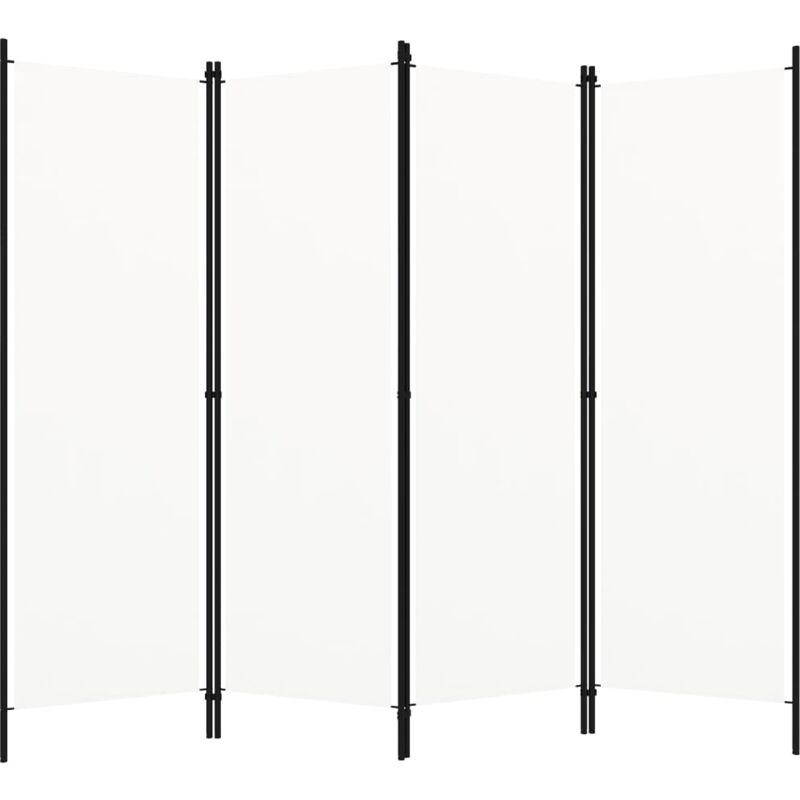 

vidaXL Biombo divisor de 4 paneles blanco crema 200x180 cm - Blanco