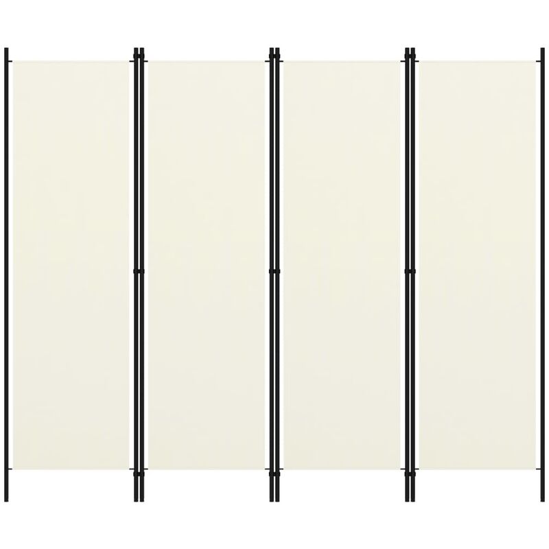 

Biombo divisor de 4 paneles blanco crema 200x180 cm - Crema