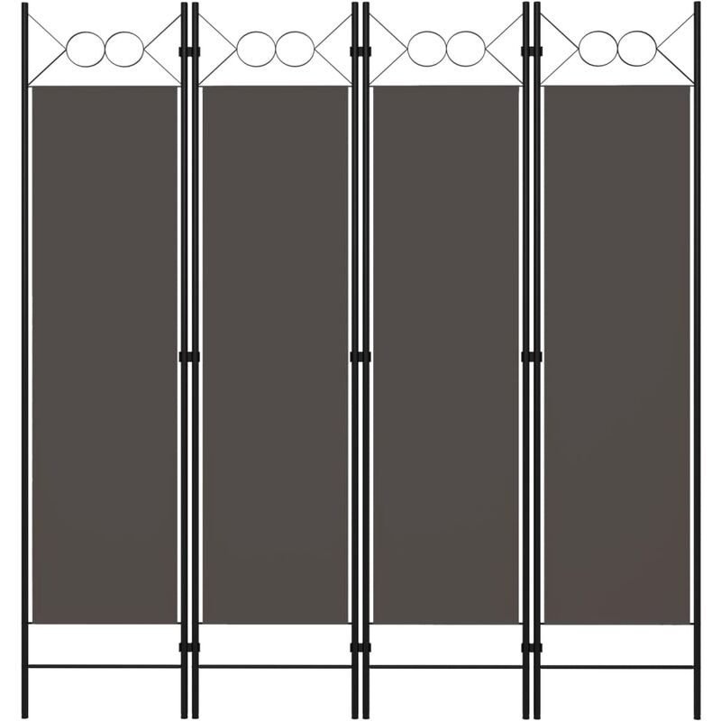 

Biombo divisor de 4 paneles gris antracita 160x180 cm - Antracita