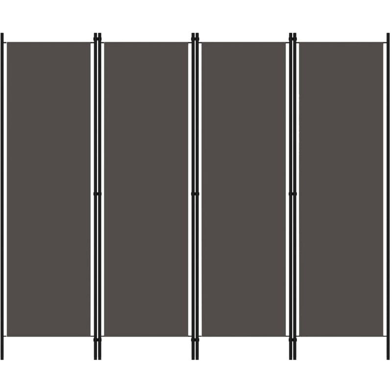 

Happyshopping - Biombo divisor de 4 paneles gris antracita 200x180 cm