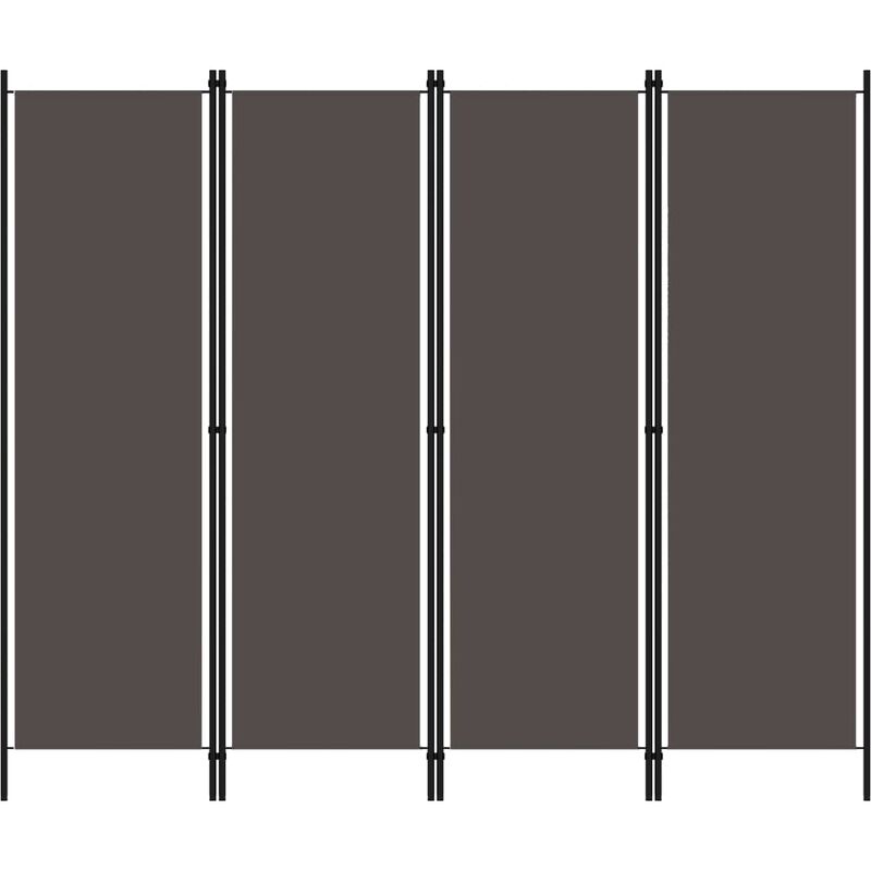 

Biombo divisor de 4 paneles gris antracita 200x180 cm - Antracita