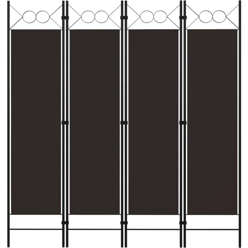 

Biombo divisor de 4 paneles marrón 160x180 cm - Marrón