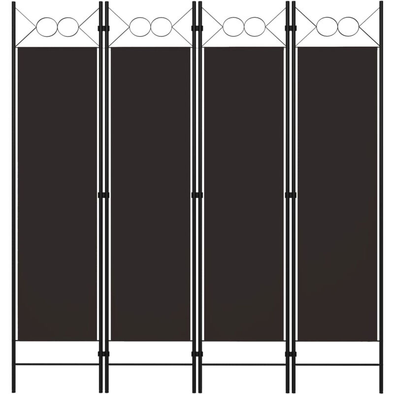 

Biombo divisor de 4 paneles marron 160x180 cm