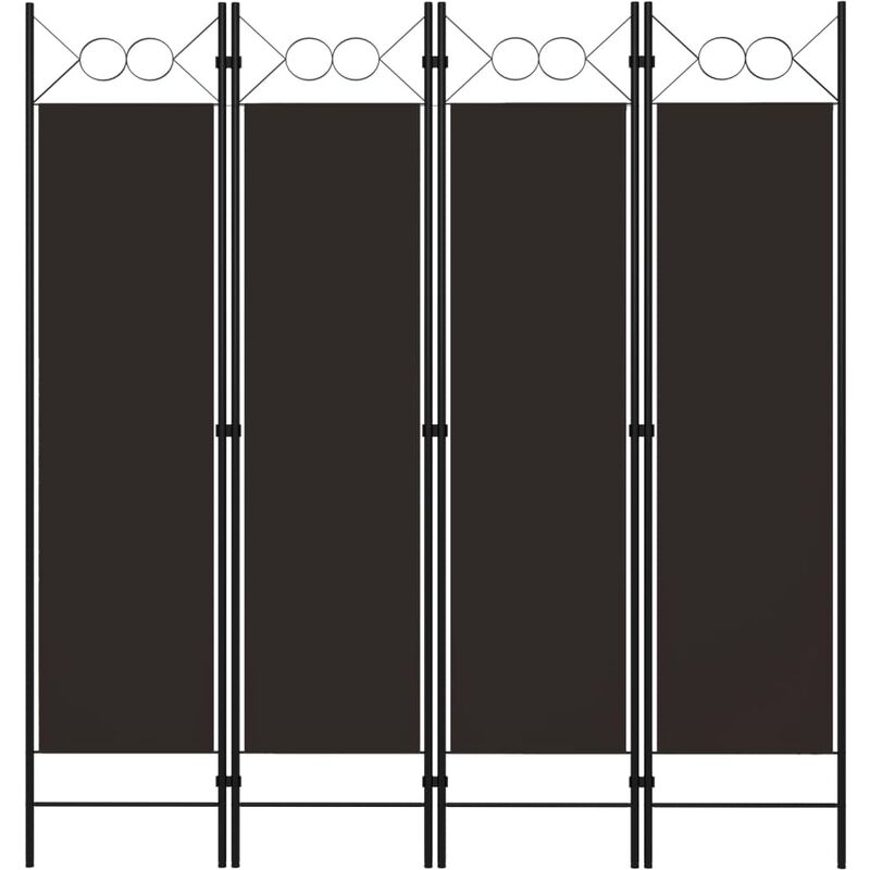 

Biombo divisor de 4 paneles marrón 160x180 cm