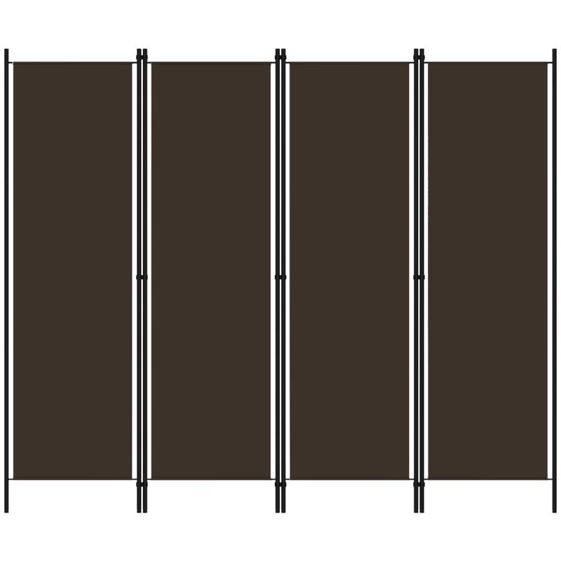 

Biombo divisor de 4 paneles marrón 200x180 cm