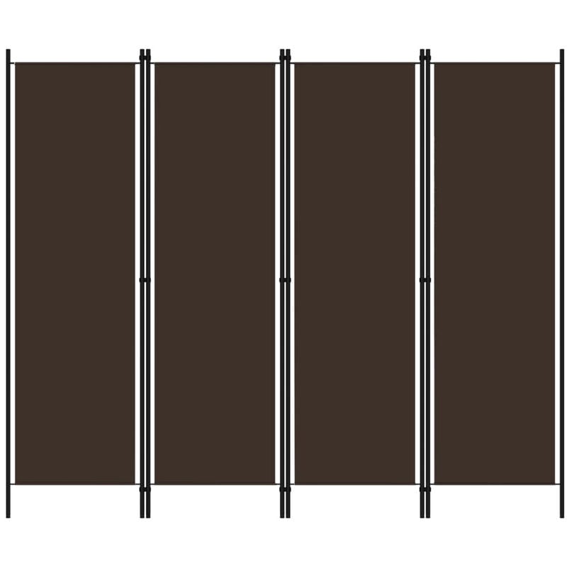 

Biombo divisor de 4 paneles marron 200x180 cm