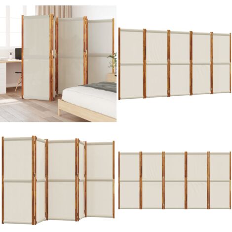 Biombo divisor de 5 paneles gris claro 350x180 cm - Biombo exterior - Biombo interior