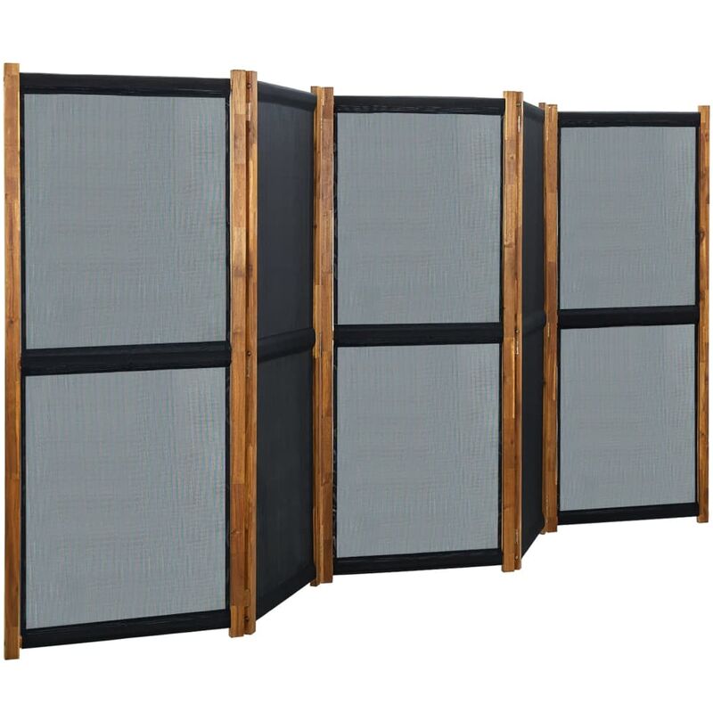 

Biombo divisor de 5 paneles negro 350x170 cm