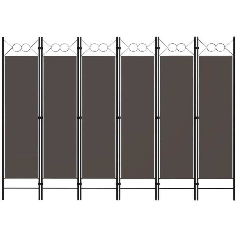 

Happyshopping - Biombo divisor de 6 paneles gris antracita 240x180 cm