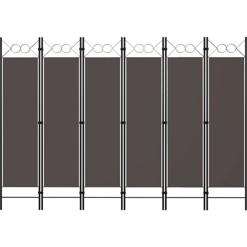 

Biombo divisor de 6 paneles gris antracita 240x180 cm