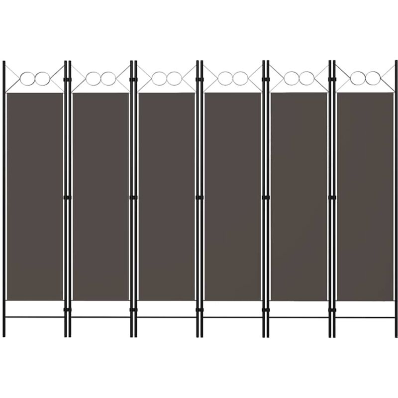 

vidaXL Biombo divisor de 6 paneles gris antracita 240x180 cm - Antracita