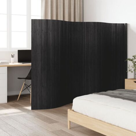 Biombo divisor de bambú gris ancho 400 cm alto 165 cm