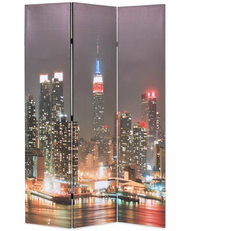 

Biombo divisor plegable 120x170 cm Nueva York de noche