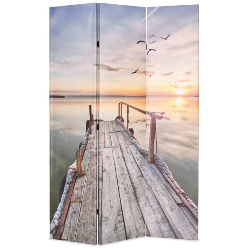 

vidaXL Biombo divisor plegable 120x170 cm lago - Multicolor