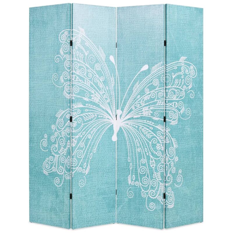 

Biombo divisor plegable 160x170 cm mariposa azul - Azul