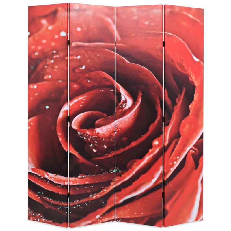 

Biombo divisor plegable 160x170 cm rosa roja - Rojo - Vidaxl