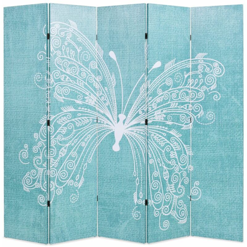 

Happyshopping - Biombo divisor plegable 200x170 cm mariposa azul