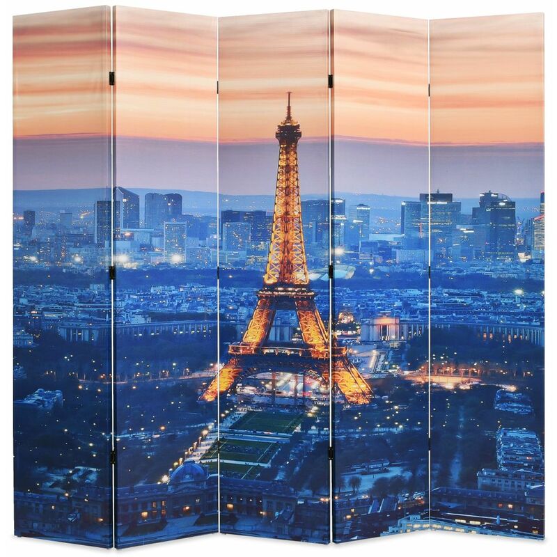

Happyshopping - Biombo divisor plegable 200x170 cm Paris de noche