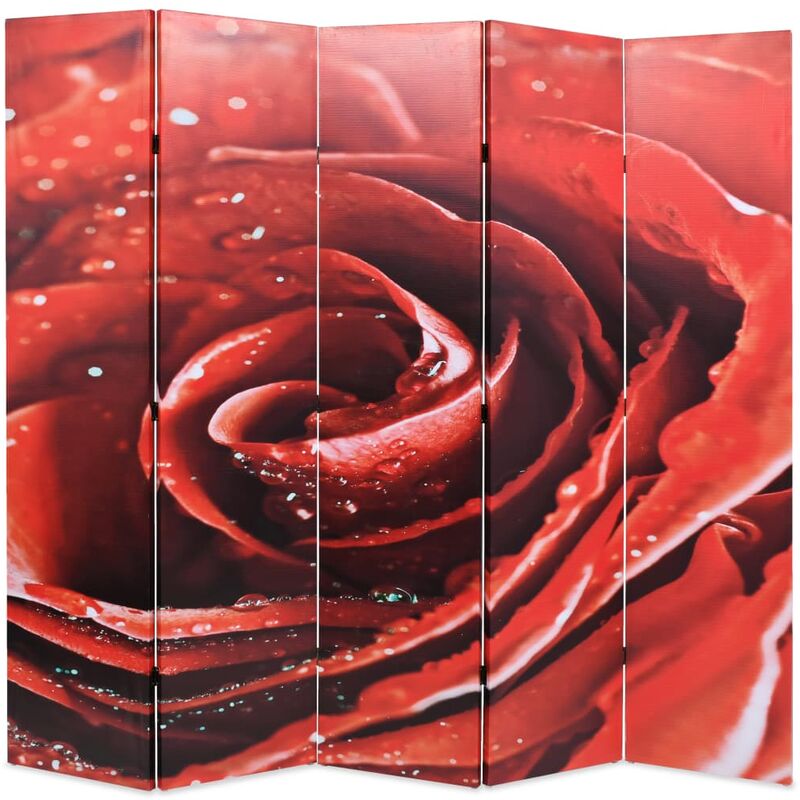 

Biombo divisor plegable 200x170 cm rosa roja - Rojo - Vidaxl