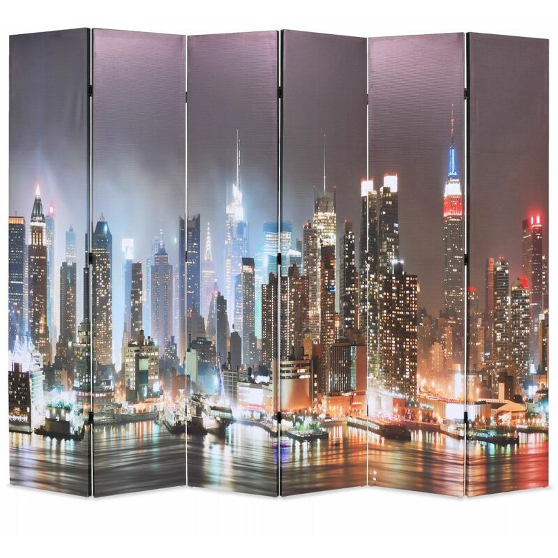 

Biombo divisor plegable 228x170 cm Nueva York de noche