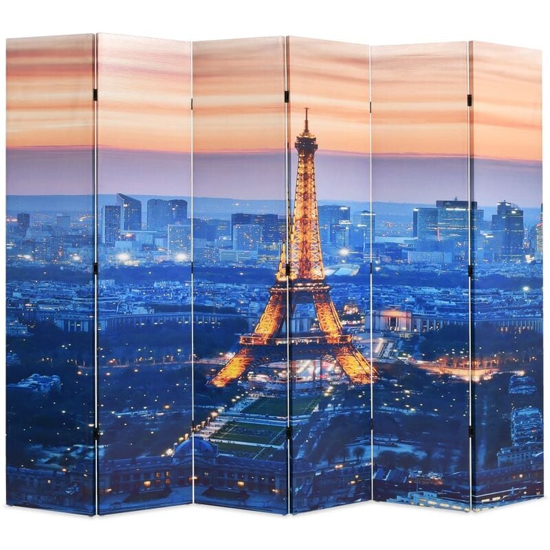

Biombo divisor plegable 228x170 cm París de noche - Multicolor - Vidaxl