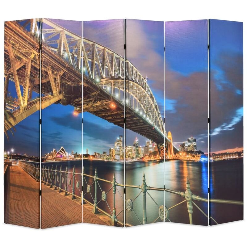 

Biombo divisor plegable 228x170 cm puente Harbour Sydney - Multicolor - Vidaxl