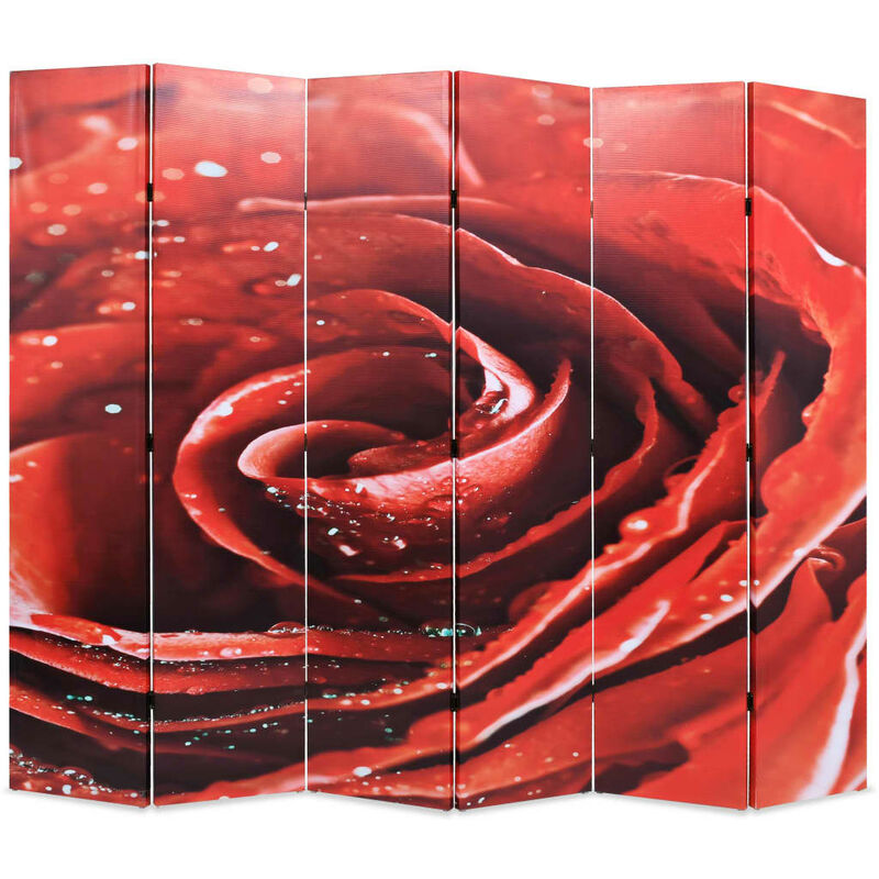 

Biombo divisor plegable 228x170 cm rosa roja - Rojo - Vidaxl