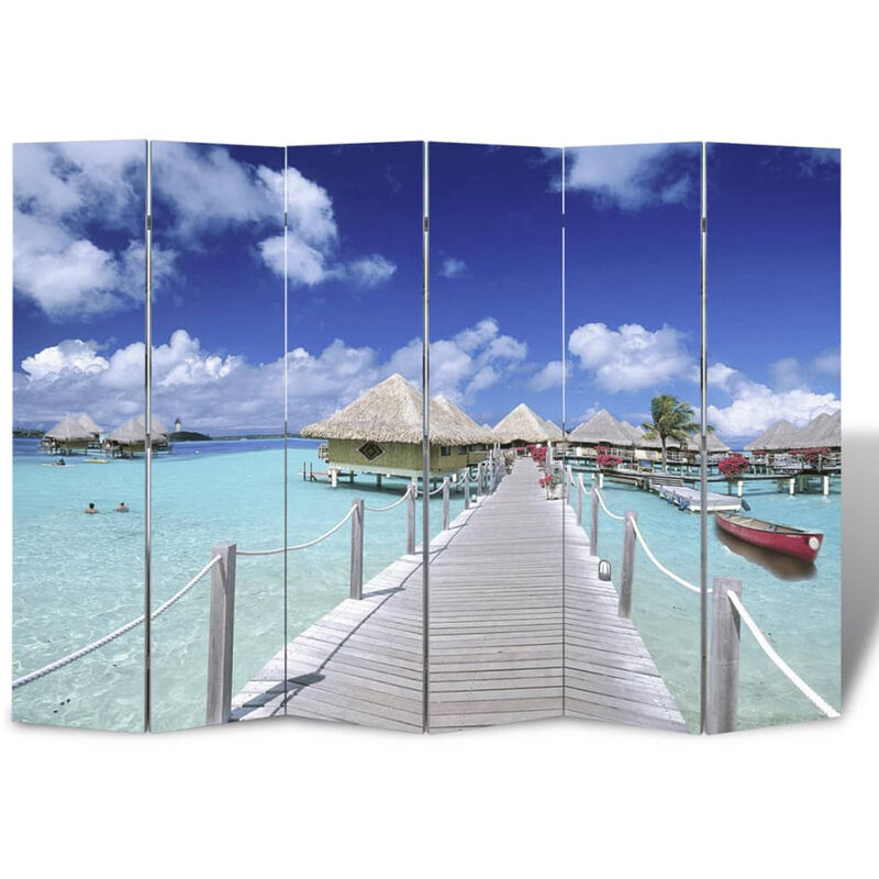 

Biombo divisor plegable Playa 240x170 cm