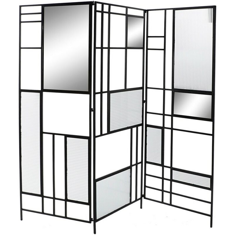 

Biombo DKD Home Decor Metal Cristal Espejo (180 x 1.5 x 170 cm)
