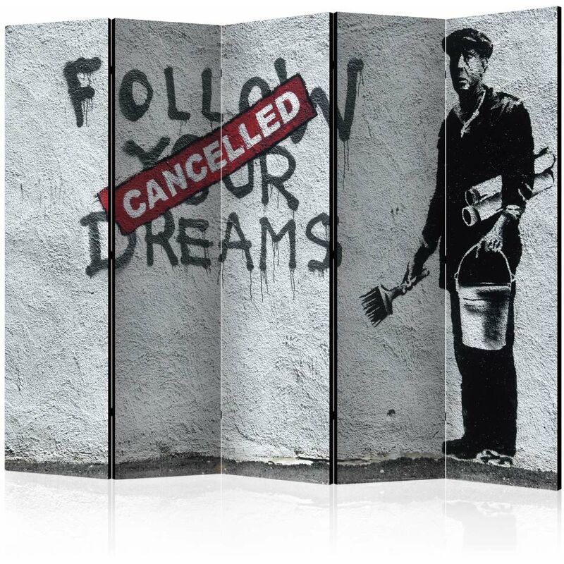 

Biombo - Dreams Cancelled (Banksy) II [Room Dividers] Medidas 225X172