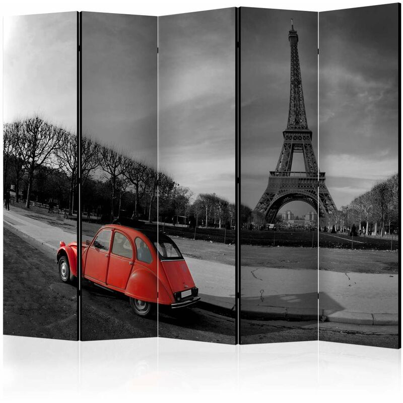 

Biombo - Eiffel Tower and red car II [Room Dividers] Medidas 225X172