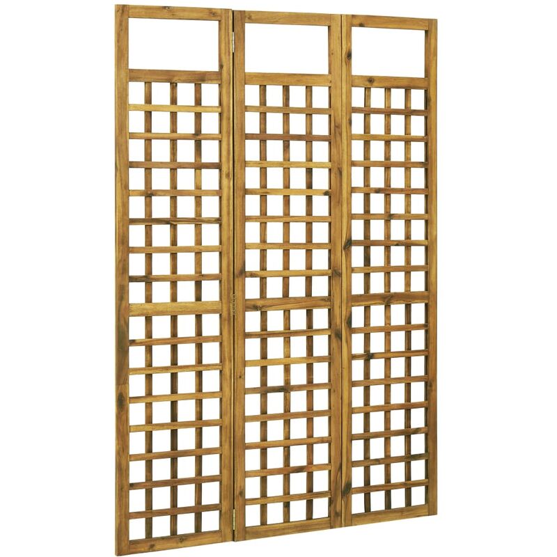 

Biombo/Enrejado de 3 paneles madera maciza de acacia 120x170cm