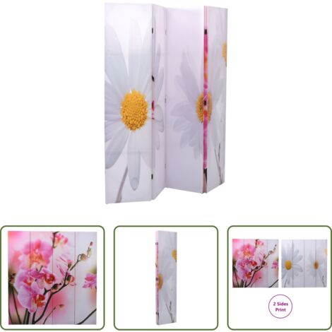 Biombo flores -  Biombo divisor plegable 160x170 cm flores