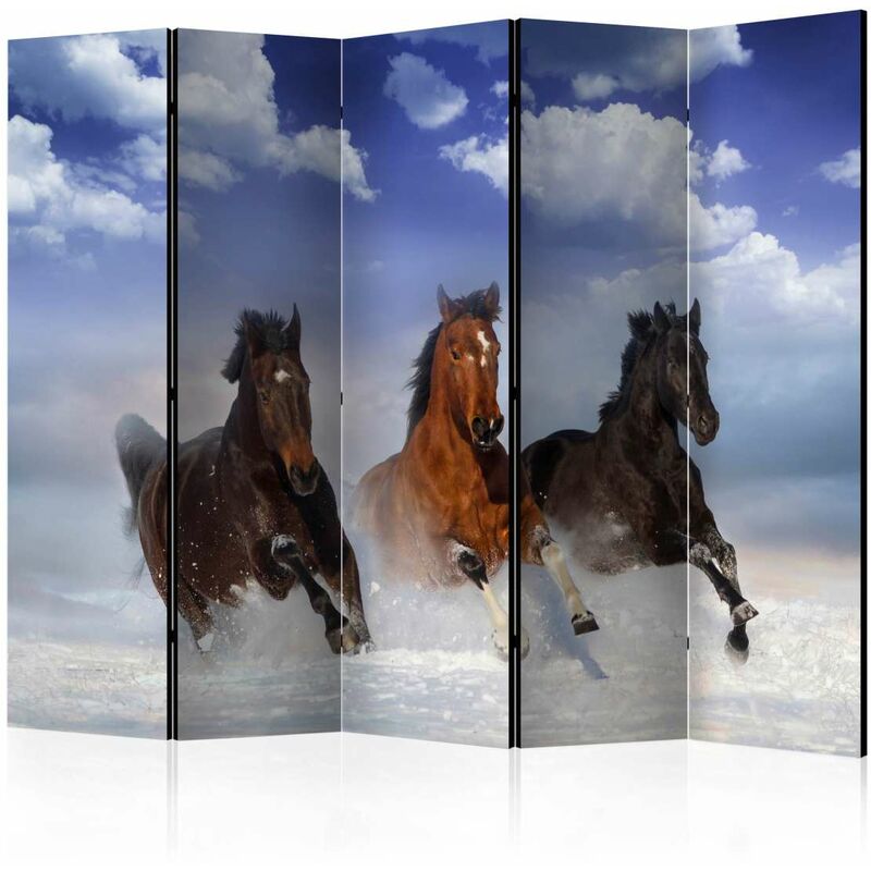 

Biombo - Horses in the Snow II [Room Dividers] Medidas 225X172