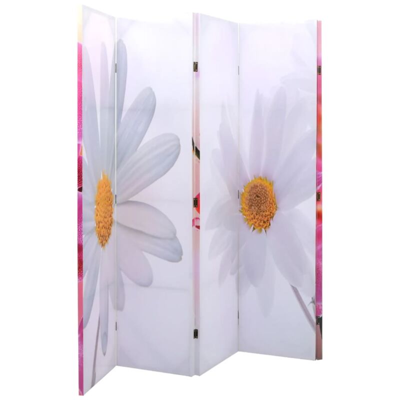 

vidaXL Biombo PanTalla Divisor Separador Espacios con Foto de Flores 200x170 cm - Multicolor