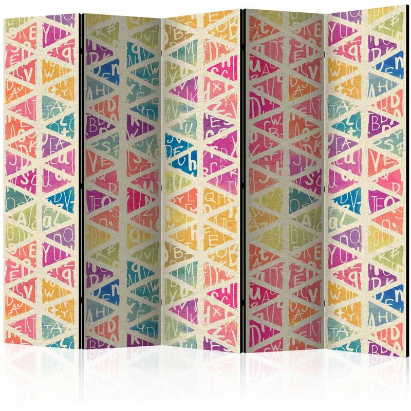 

Biombo - Letters nad Triangles II [Room Dividers] Medidas 225X172
