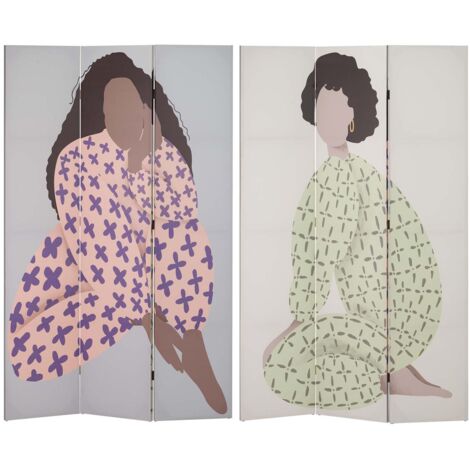 Biombo Lienzo Mujer 120X3X180 Cm