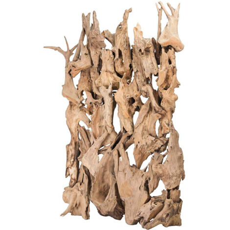 Biombo Madera Teca Natural 120X40X200 Cm