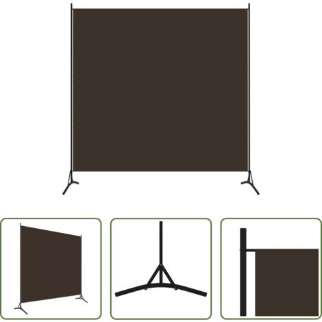 Biombo marrón -  Biombo divisor de 1 panel marrón 175x180 cm