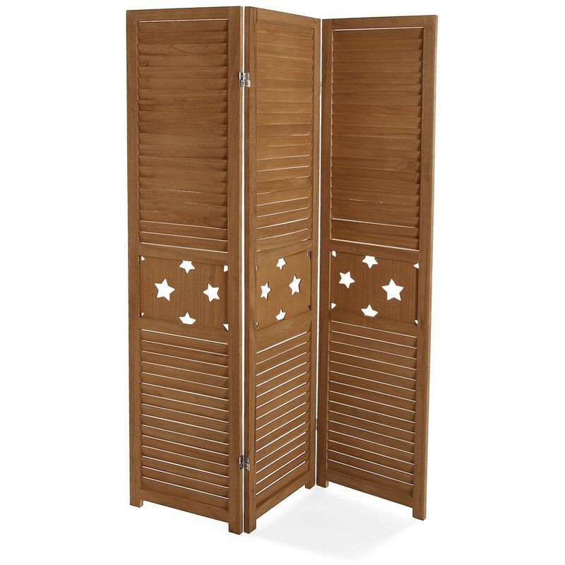 

Biombo Marrón Estrellas Madera (170 x 40 cm)